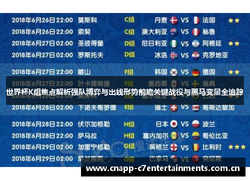世界杯K组焦点解析强队博弈与出线形势前瞻关键战役与黑马变量全追踪